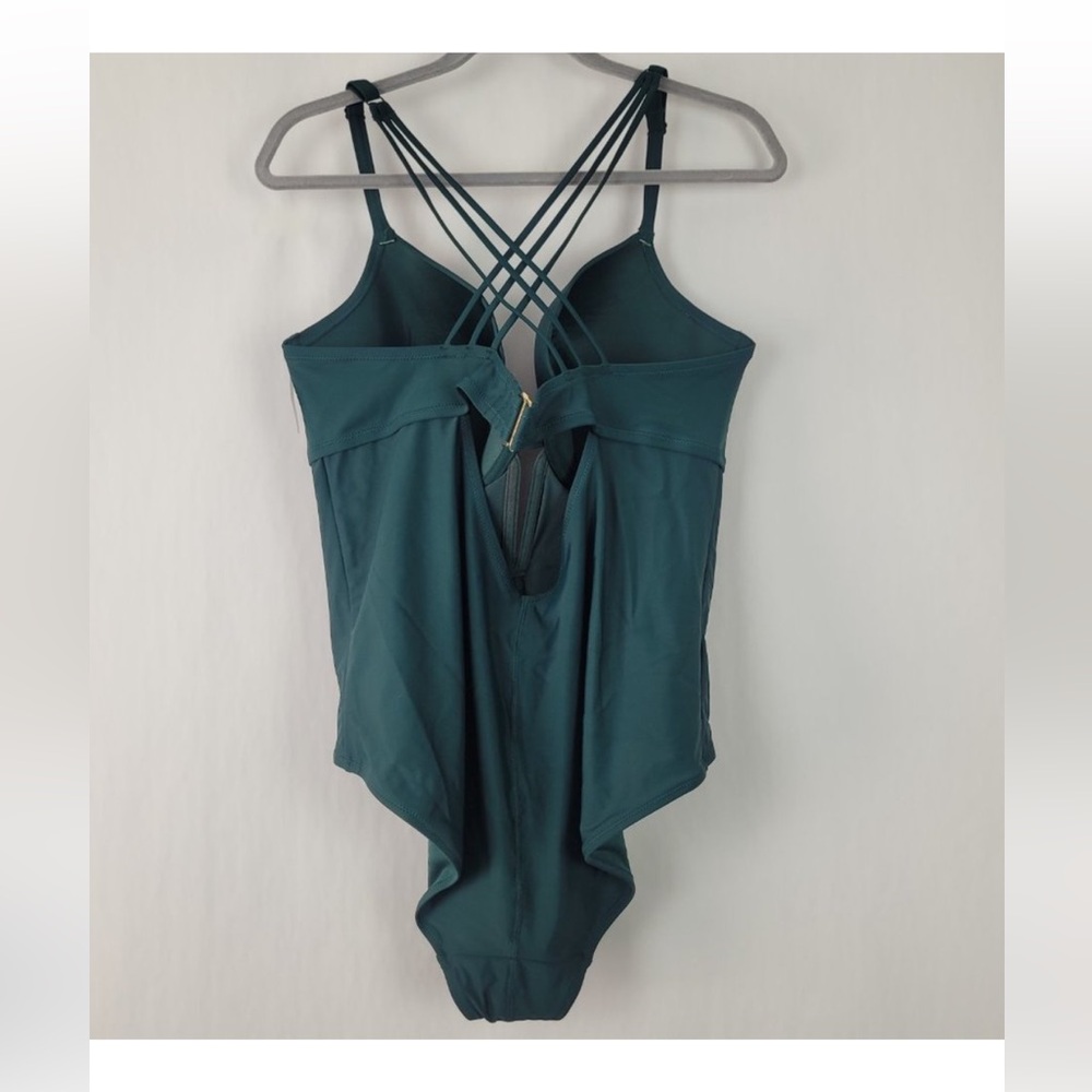 Adore Me Evie Contour swimsuit. Color: Junebug Green. Size: 38G.  Style #0346.